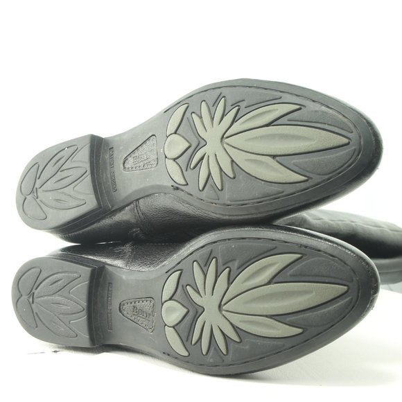 Born Lizzie Black Silver Studs Knee High Leather Boots Size Women's US6 EU36.5 - Picture 10 of 16